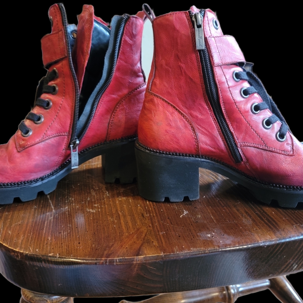 Paul Green Dynamite Red Combat Boot - image 1